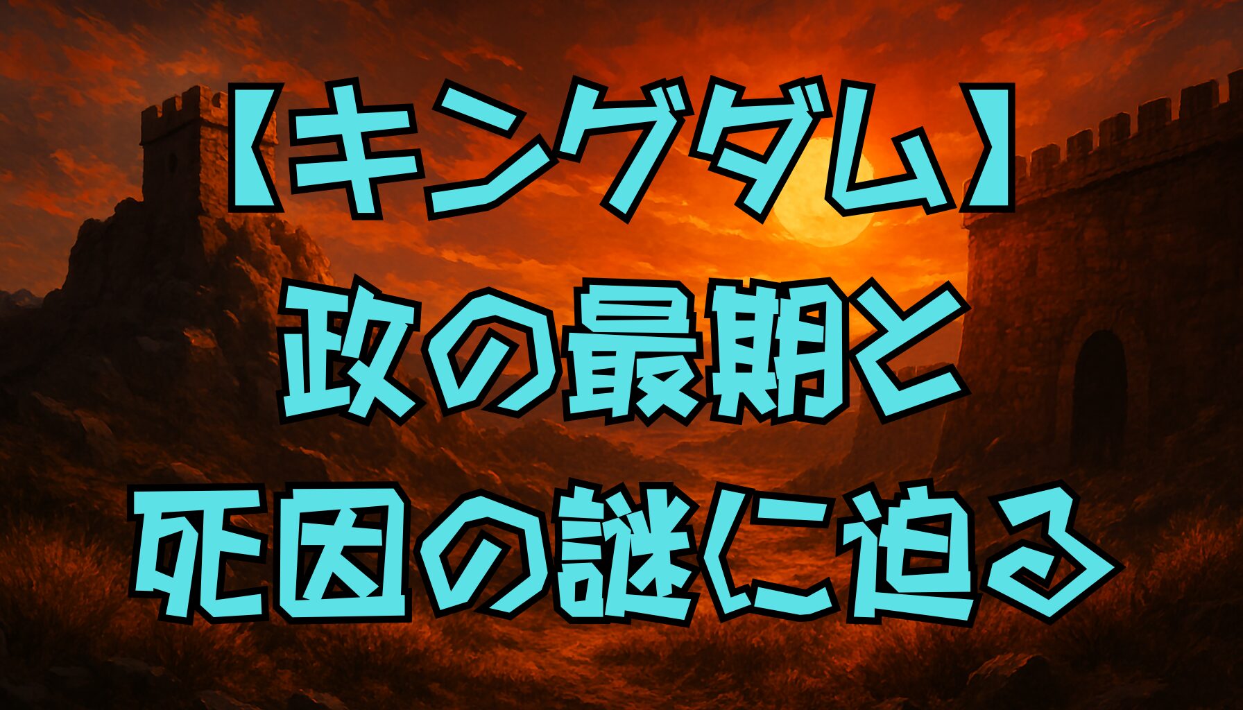 【キングダム】秦王・政の最終章と死因の真相｜歴史と創作が交差する魅力