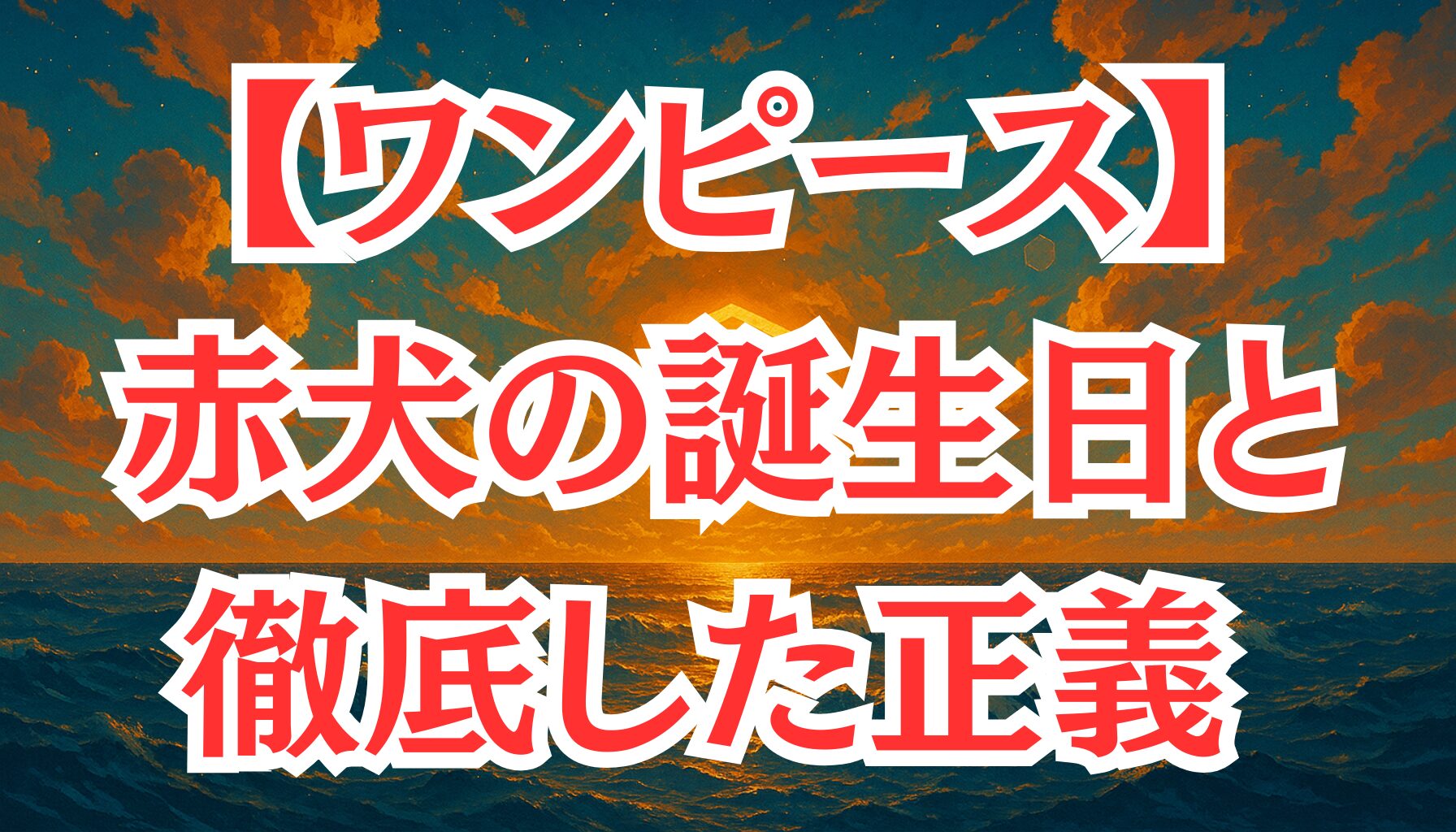 【ワンピース】赤犬の誕生日の意味とは？信念・過去・声優表現とファン文化を考察