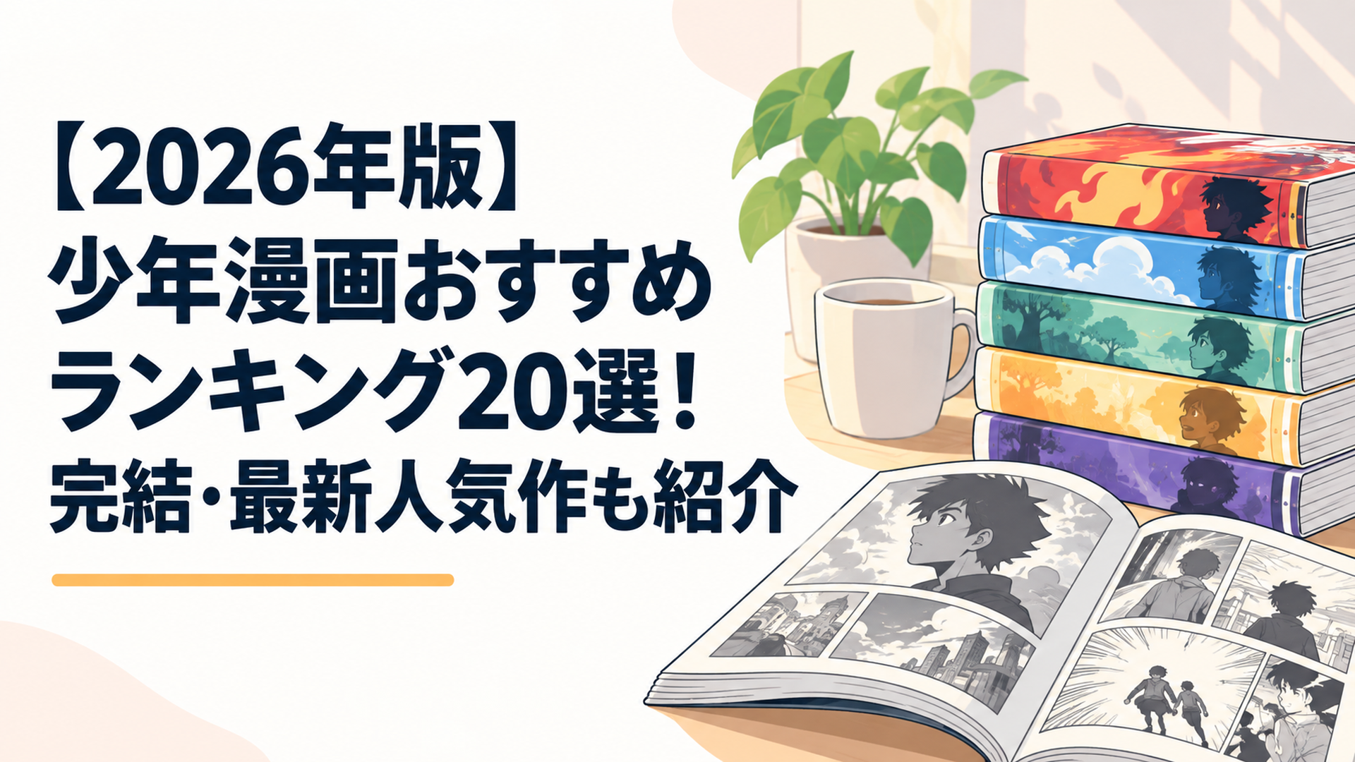 【2026年版】少年漫画おすすめランキング20選！完結・最新人気作も紹介